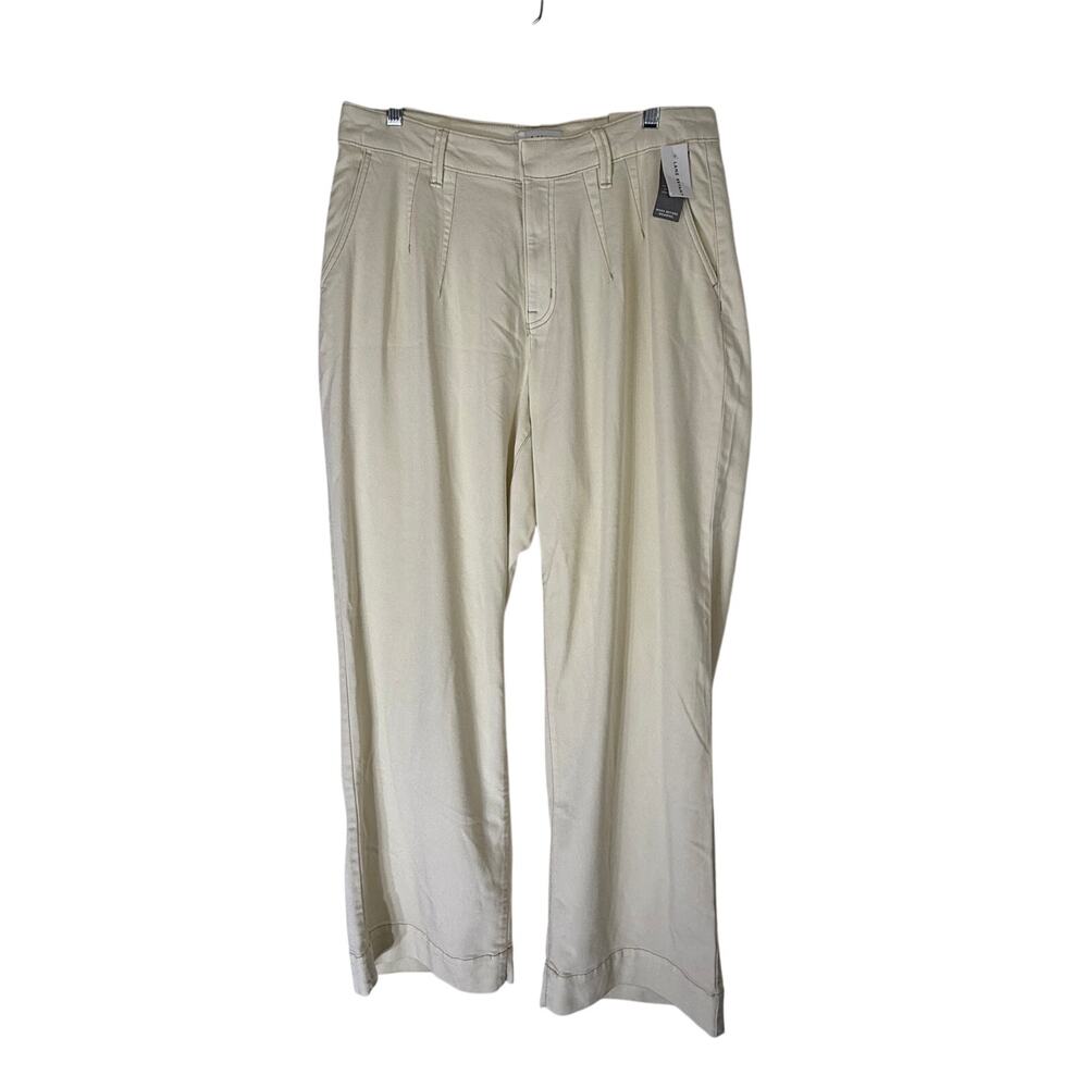 NWT Lane Bryant Ivory Cream Signature Fit‎ Wide Leg Mid-rise Pants Size 14